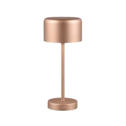 Jeff LED-ladattava pöytävalaisin, kahvi, korkeus 30 cm, metallia