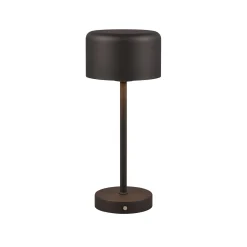 Jeff LED ladattava pöytävalaisin, mattamusta, korkeus 30 cm, metallia