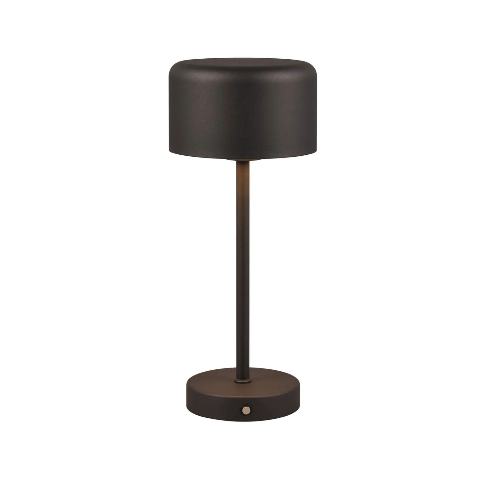 Jeff LED ladattava pöytävalaisin, mattamusta, korkeus 30 cm, metallia