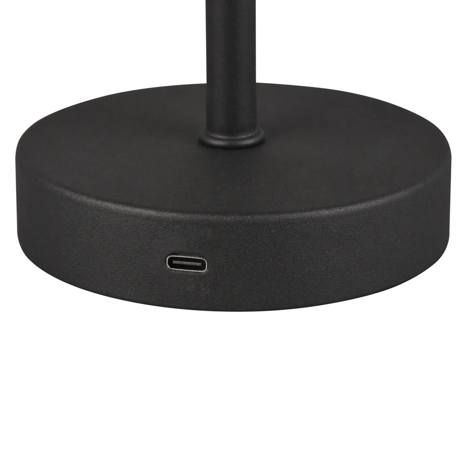Jeff LED ladattava pöytävalaisin, mattamusta, korkeus 30 cm, metallia