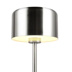 Jeff LED ladattava pöytävalaisin, nikkelin värinen, korkeus 30 cm, metallia