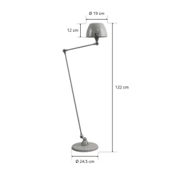 Jieldé Aicler AIC833 -lattiavalo 80+30 cm harmaa