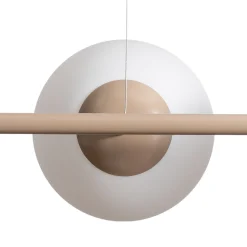 Joel-riippuvalaisin, beige/valkoinen, 6-lamppuinen