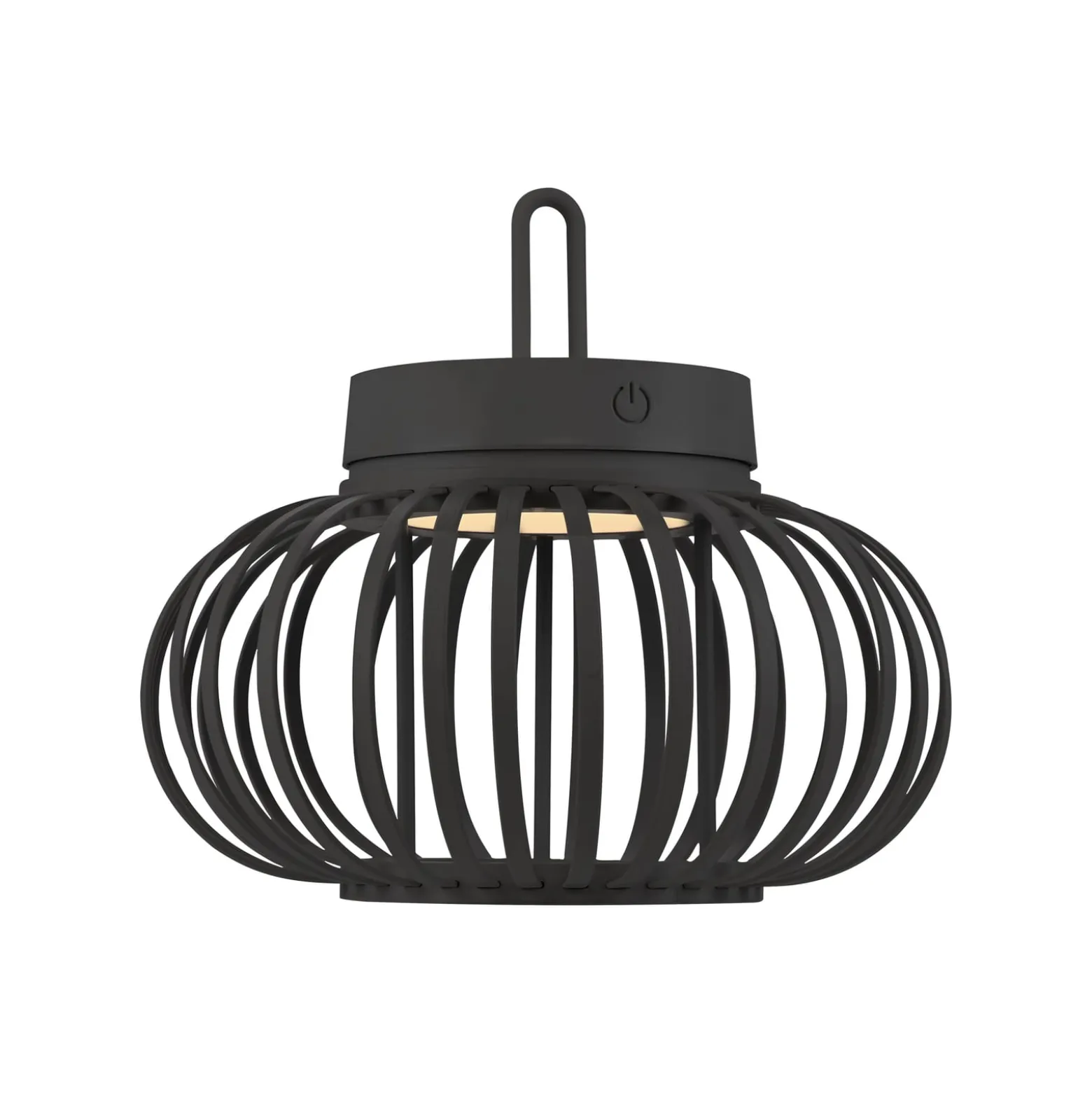 JUST LIGHT. Akuba LED ladattava pöytävalaisin musta 22 cm bambu