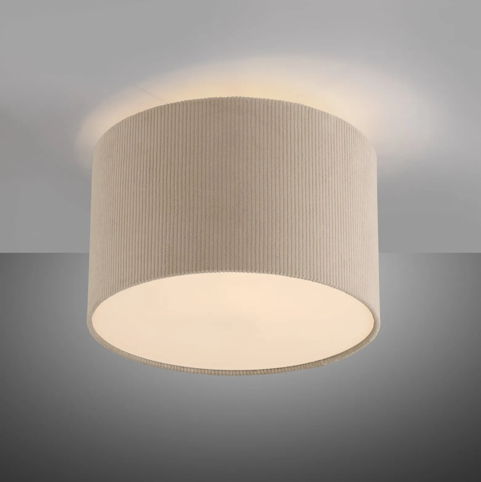 JUST LIGHT. Green Duro kattovalaisin, tekstiili, beige