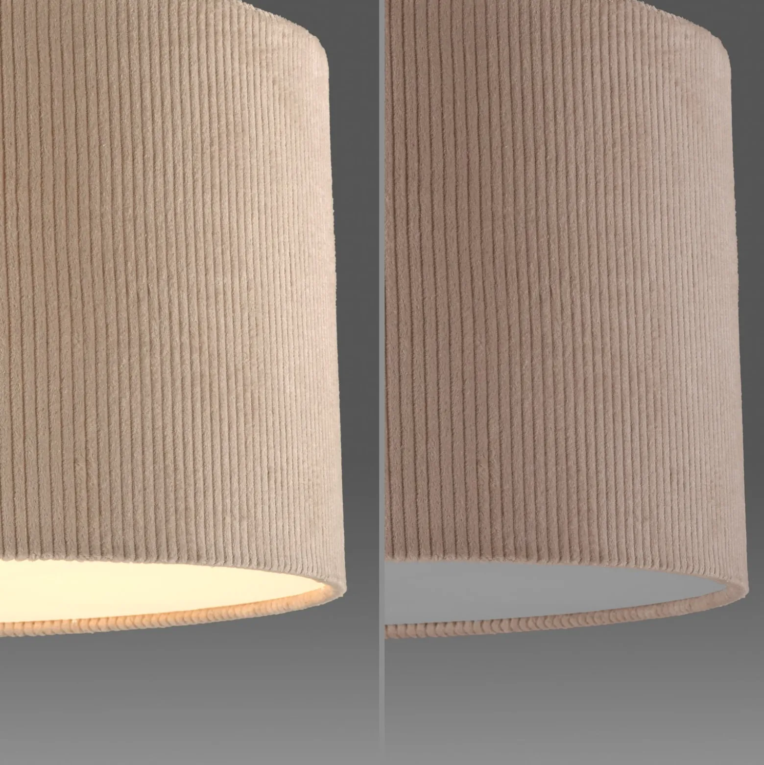 JUST LIGHT. Green Duro kattovalaisin, tekstiili, beige
