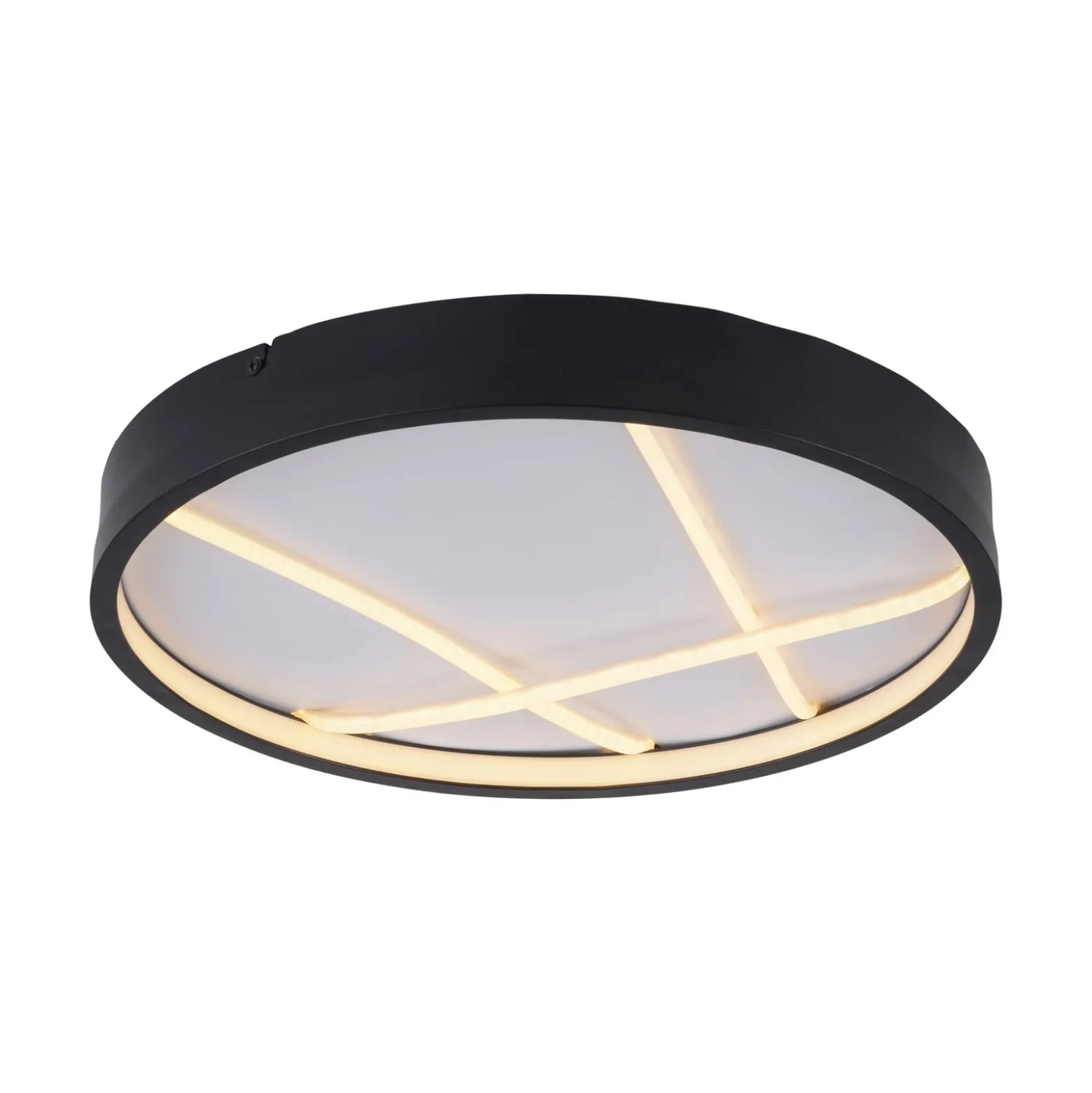 JUST LIGHT. LED-kattovalaisin Mikado, Ø 40 cm, musta