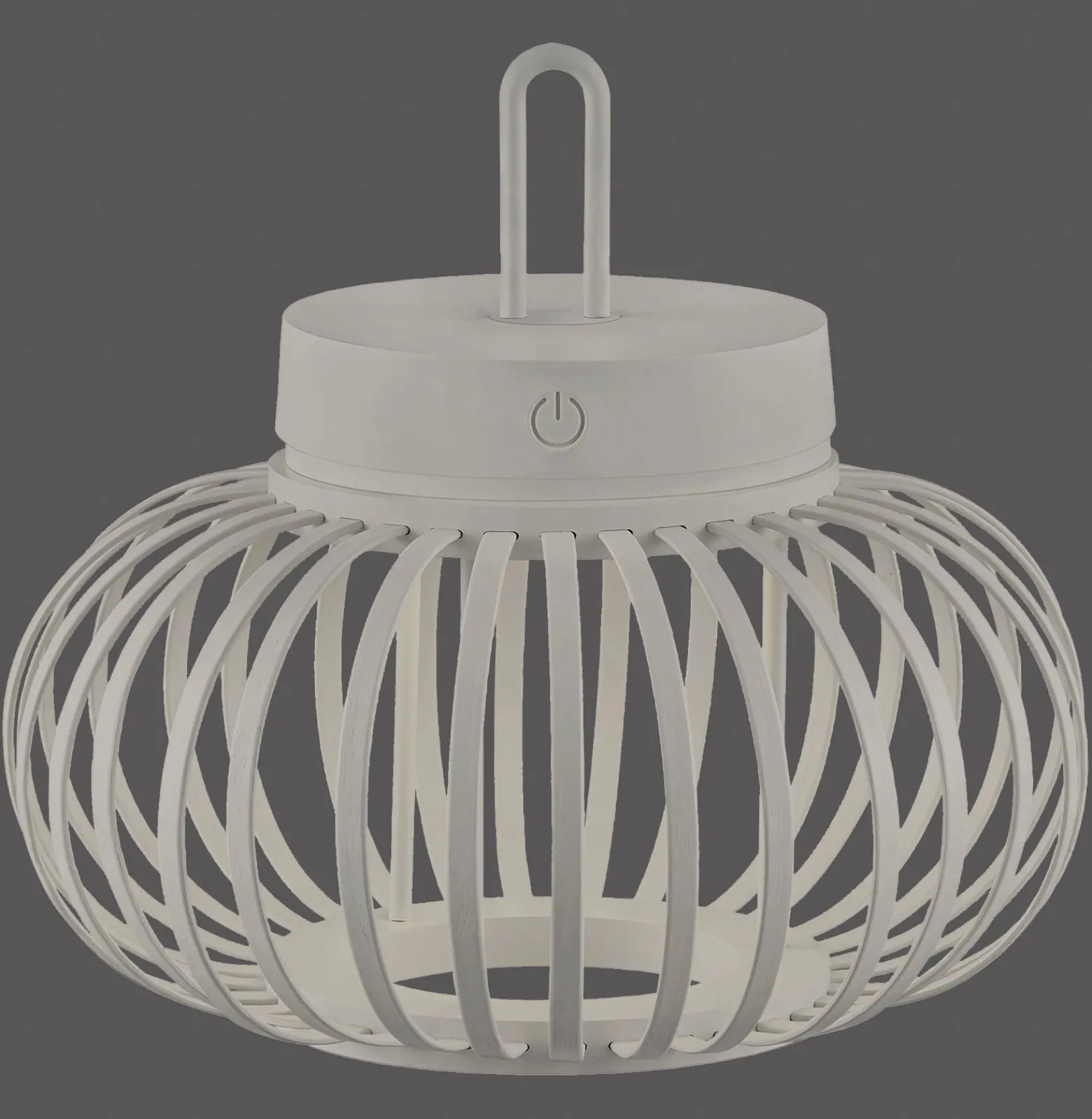 JUST LIGHT. LED ladattava pöytävalaisin Akuba harmaa-beige 22cm bambu