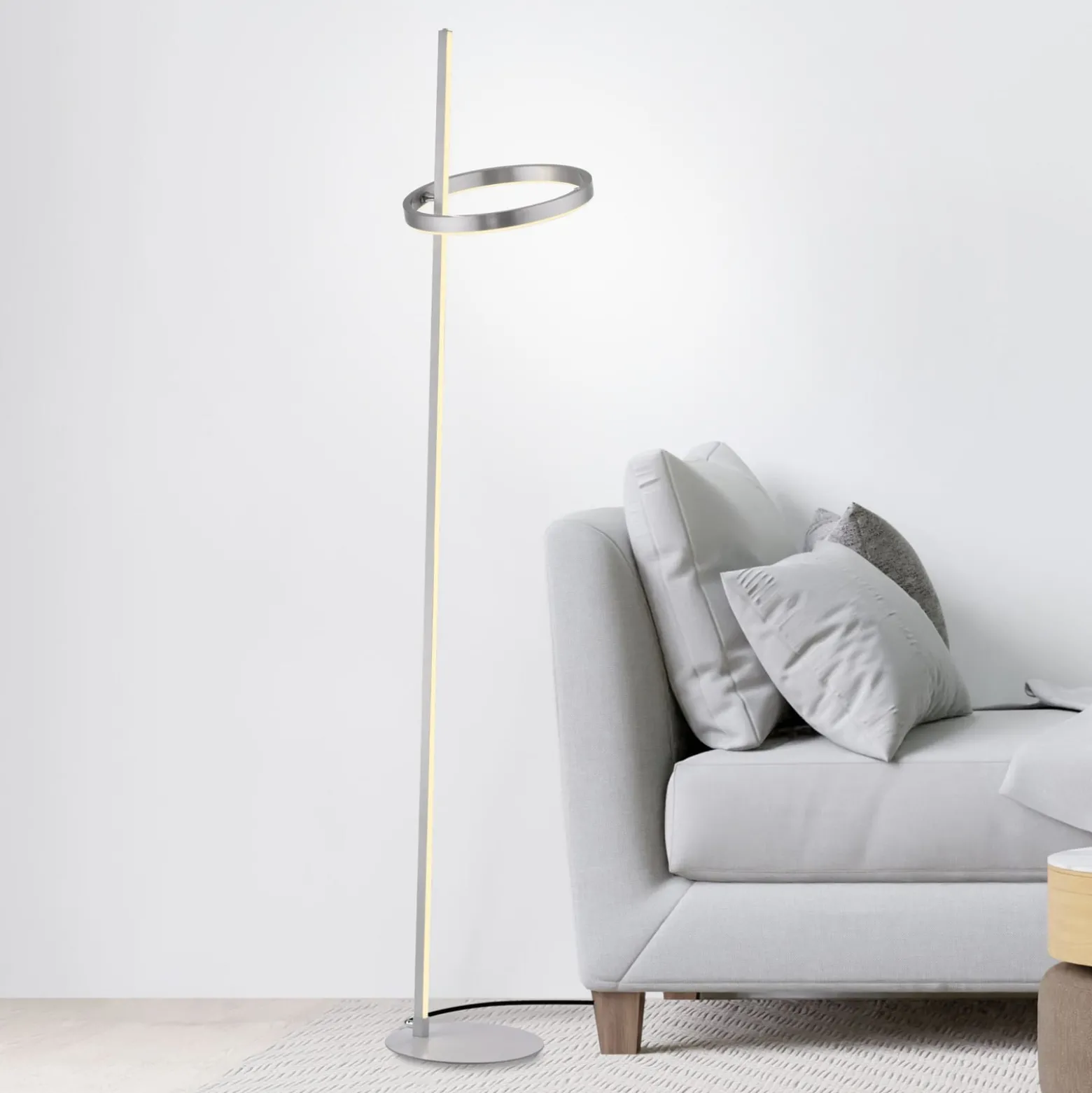 JUST LIGHT. LED-lattiavalo Ritus hopea rauta himmennettävä 3 000 K