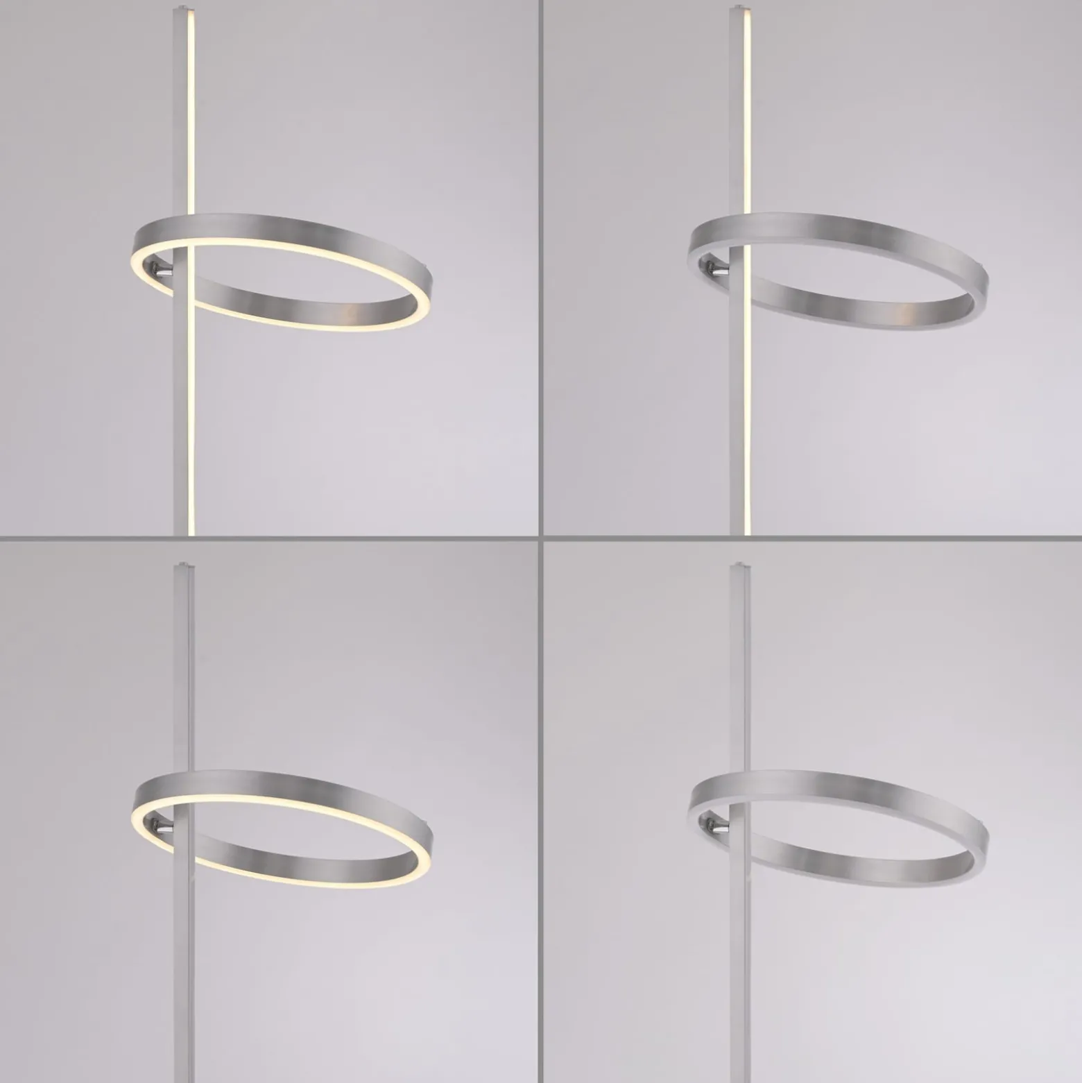 JUST LIGHT. LED-lattiavalo Ritus hopea rauta himmennettävä 3 000 K
