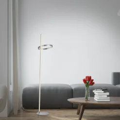 JUST LIGHT. LED-lattiavalo Ritus hopea rauta himmennettävä 3 000 K