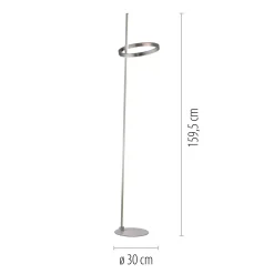 JUST LIGHT. LED-lattiavalo Ritus hopea rauta himmennettävä 3 000 K