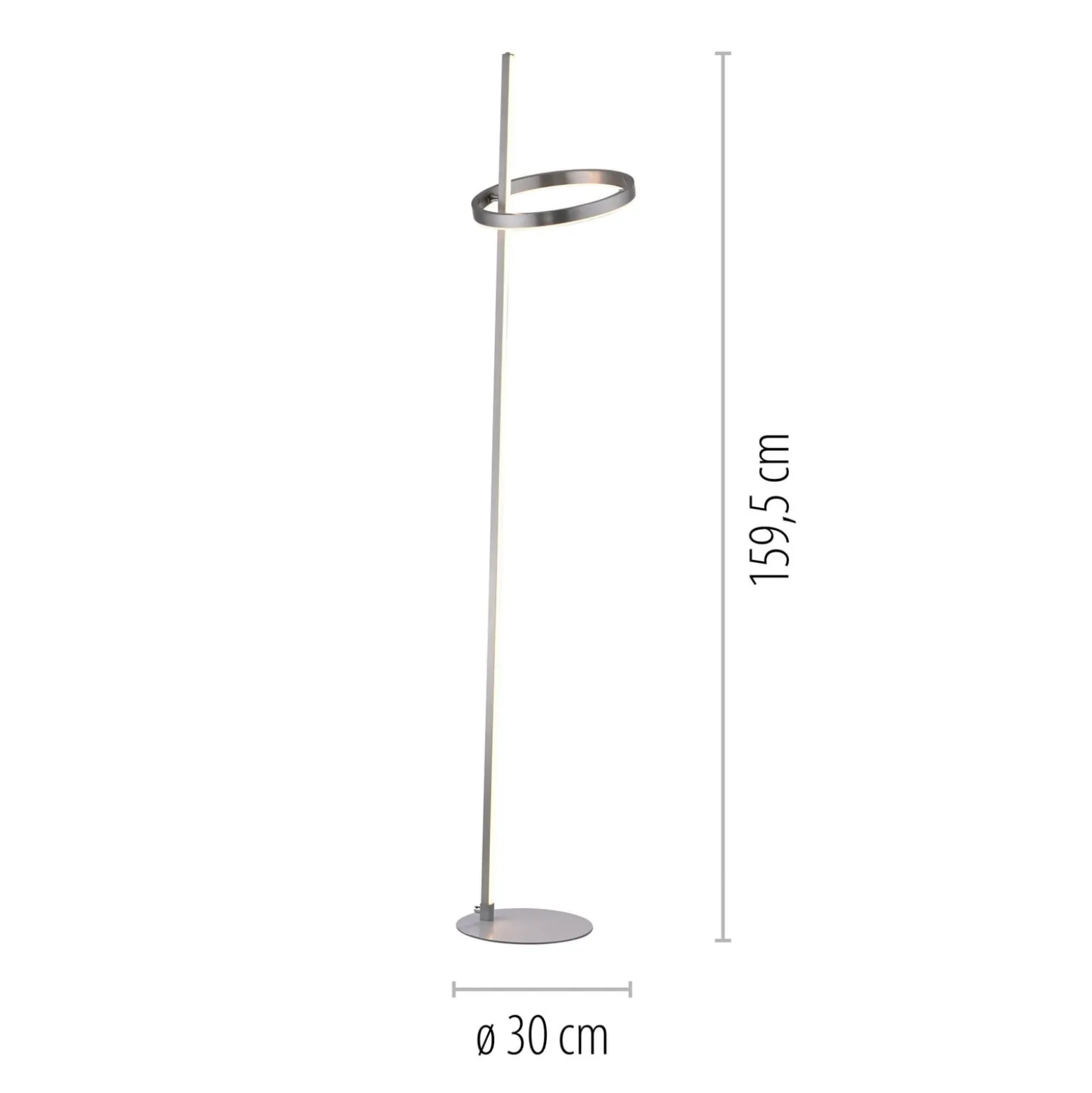 JUST LIGHT. LED-lattiavalo Ritus hopea rauta himmennettävä 3 000 K