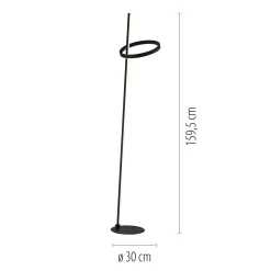 JUST LIGHT. LED-lattiavalo Ritus musta rauta himmennnin 3 000 K