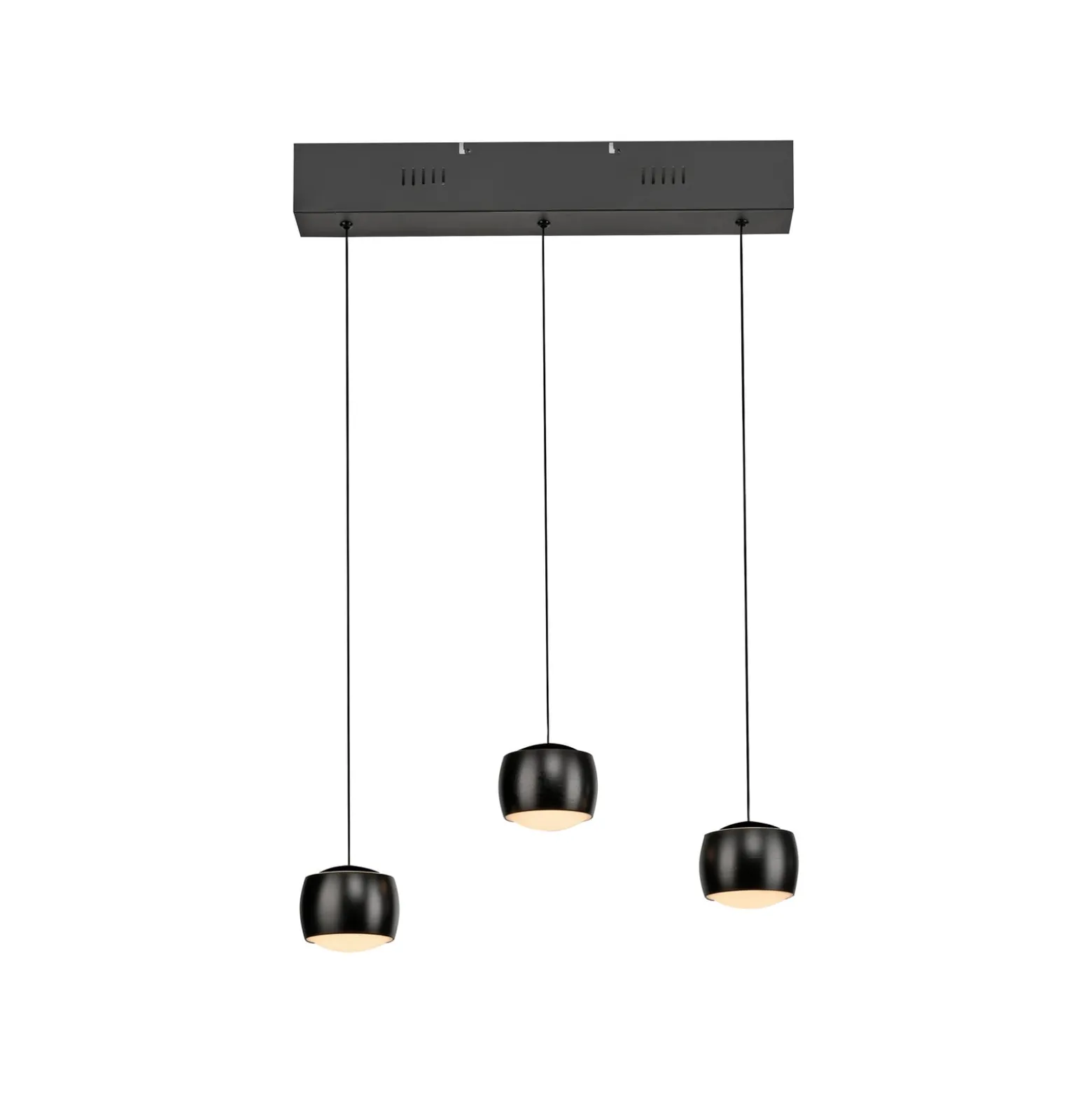 JUST LIGHT. LED-riippuvalaisin Ballini, musta, 3-lamppuinen, Switchmo