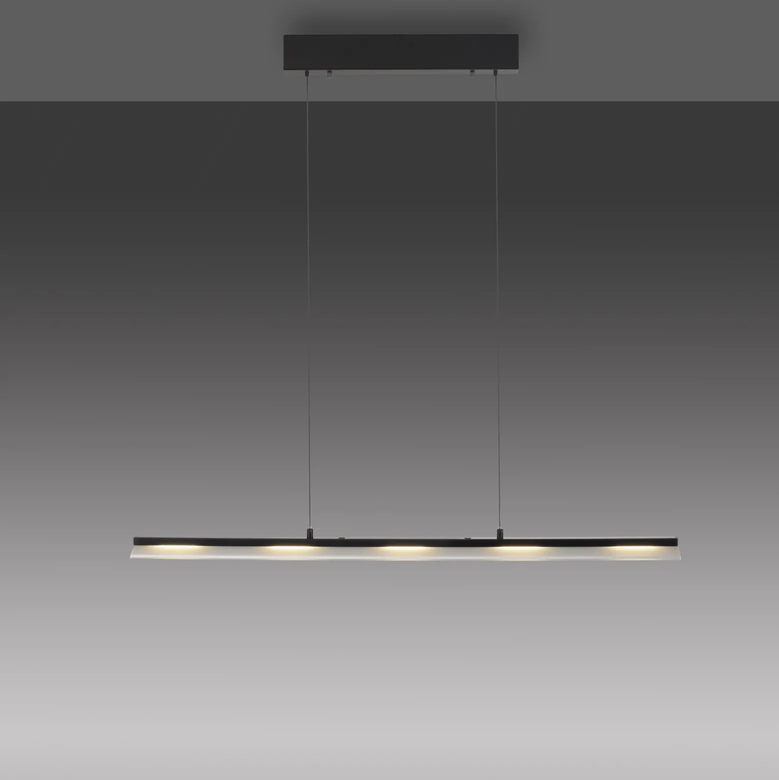 JUST LIGHT. LED-riippuvalaisin Nele, musta, rauta, lasi