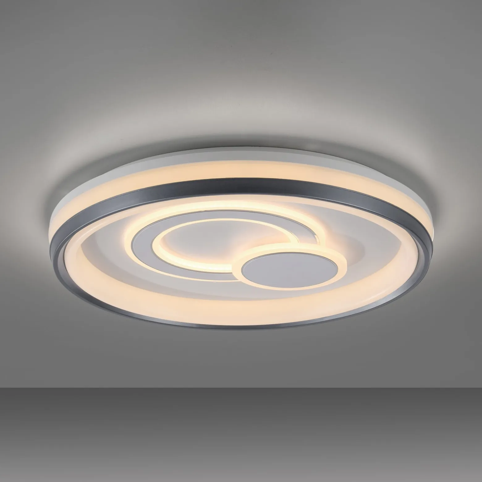 JUST LIGHT. Minelli LED-kattovalaisin, Ø 50 cm, himmennettävä