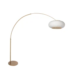 Kaareva lattiavalaisin Sparkled Light, pronssi/harmaa pellava, 240 cm