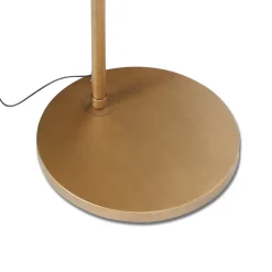 Kaareva lattiavalaisin Sparkled Light, pronssi/nylon, kermanvärinen, 240 cm