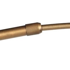 Kaareva lattiavalaisin Sparkled Light, pronssi/nylon, kermanvärinen, 240 cm