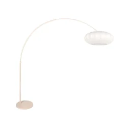 Kaareva maavalaisin Sparkled Light kermanvärinen/valkoinen, 240 cm, silkki
