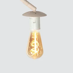Kaareva maavalaisin Sparkled Light kermanvärinen/valkoinen, 240 cm, silkki