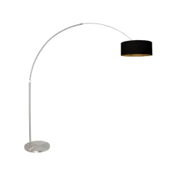 Kaareva maavalaisin Sparkled Light teräs/musta-kulta 240 Chintz