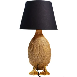 KARE Animal Duck pöytävalaisin, jossa on kankainen varjostin