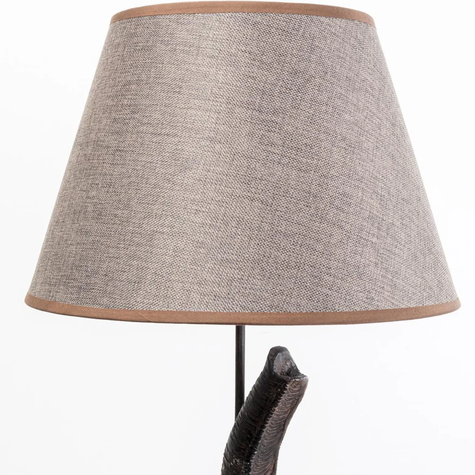 KARE Animal Elephant -lattiavalaisin, ruskea, luonnonpellava, 154 cm