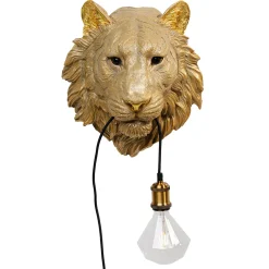 KARE Animal Tiger Head seinävalaisin pistokkeella