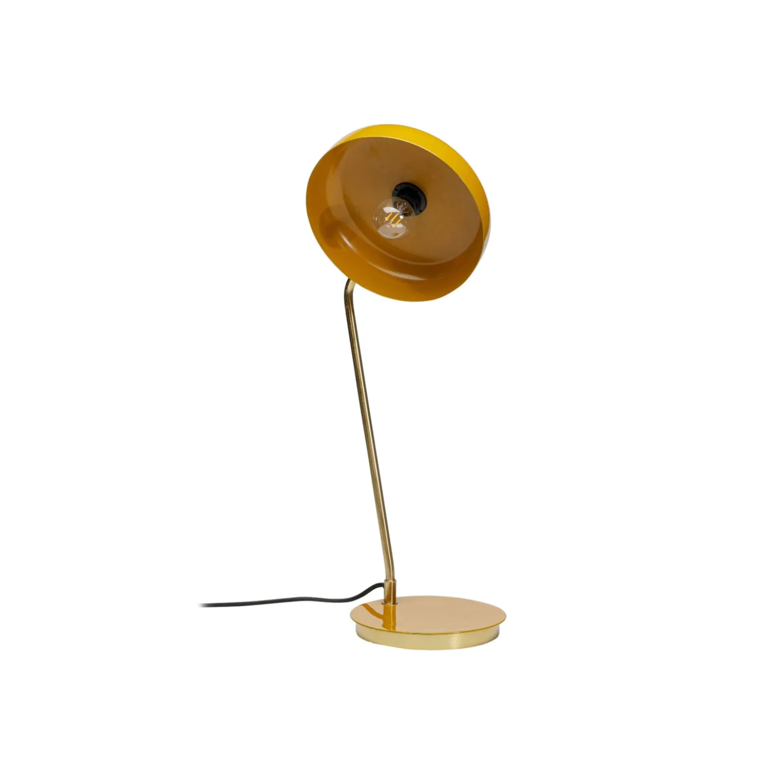 KARE Demi pöytävalaisin, keltainen, terästä, korkeus 56 cm