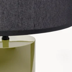 Kare Eliano -pöytävalaisin, vihreä, polyesteri, 52 cm, E27