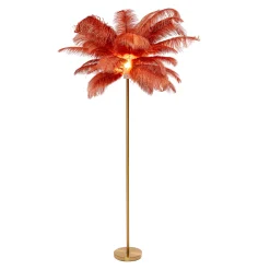 KARE Feather Palm -lattiavalaisin sulilla, ruoste