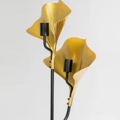 KARE Gingko Due lattiavalaisin kultaisilla lehdillä