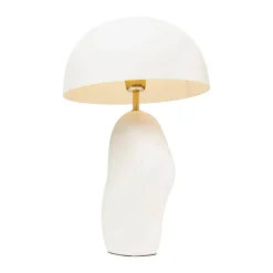 KARE Nube pöytävalaisin, valkoinen, emaloitu teräs, korkeus 48 cm