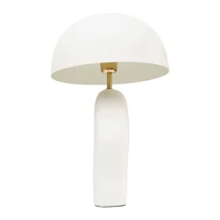 KARE Nube pöytävalaisin, valkoinen, emaloitu teräs, korkeus 48 cm