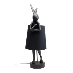 Kare pöytävalaisin Animal Rabbit, musta/kultainen, 68 cm, E14