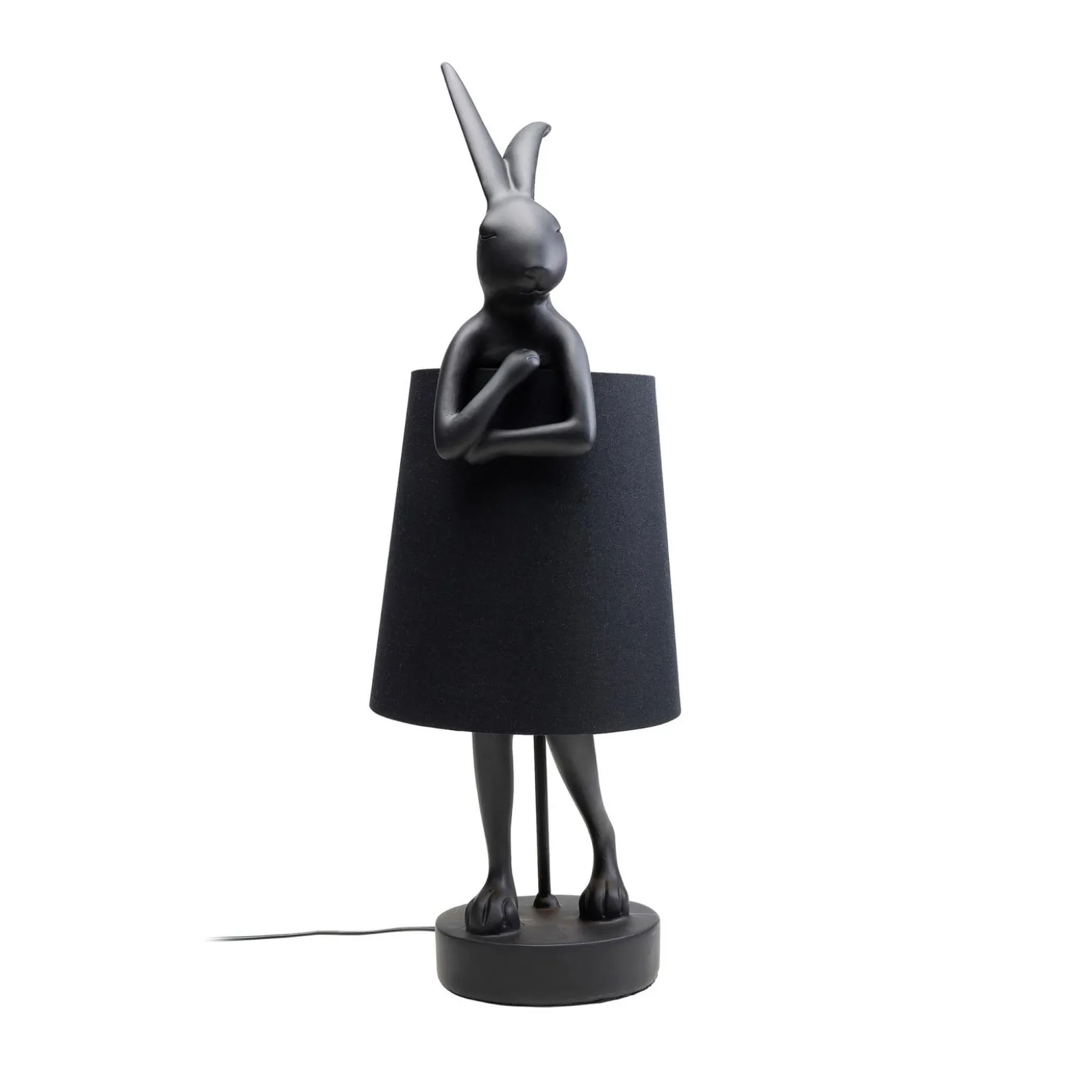 Kare pöytävalaisin Animal Rabbit, musta/kultainen, 68 cm, E14