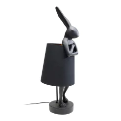 Kare pöytävalaisin Animal Rabbit, musta/kultainen, 68 cm, E14