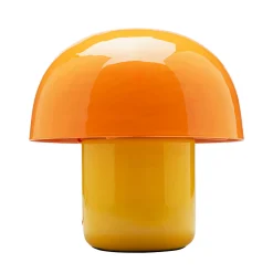 Kare pöytävalaisin Mushroom, oranssi, metalli, 20 cm, E14