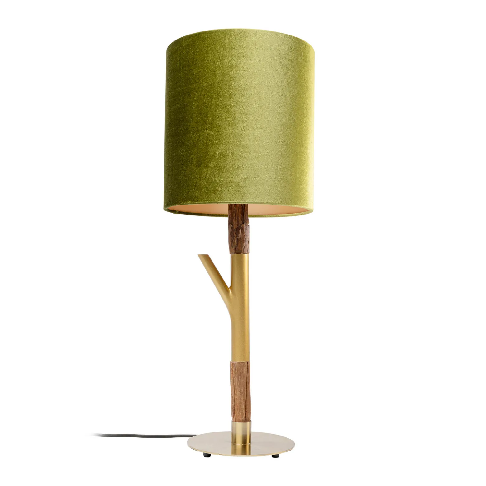 Kare pöytävalaisin Twig, vihreä/kultainen, korkeus 74 cm, E27