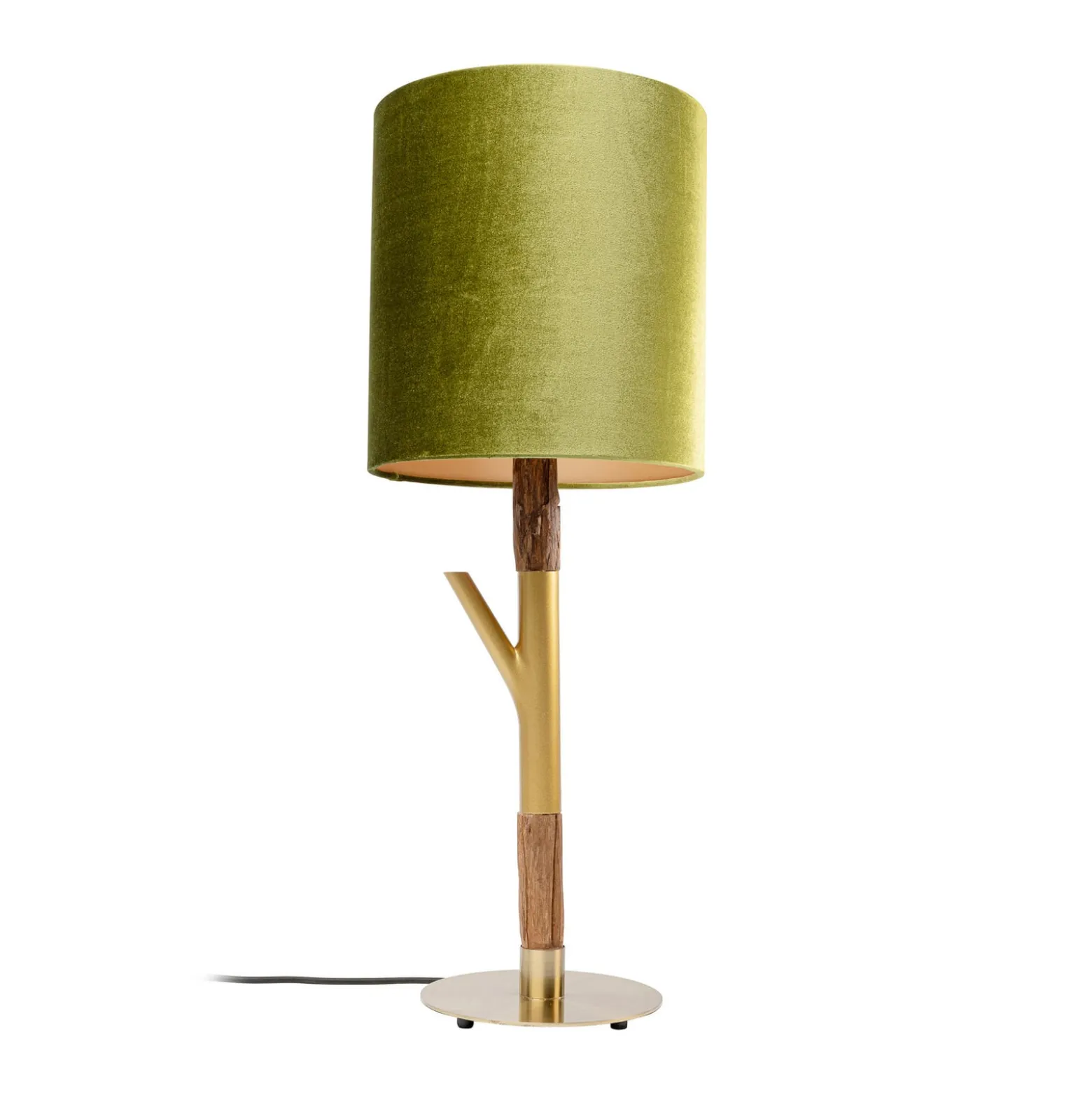 Kare pöytävalaisin Twig, vihreä/kultainen, korkeus 74 cm, E27