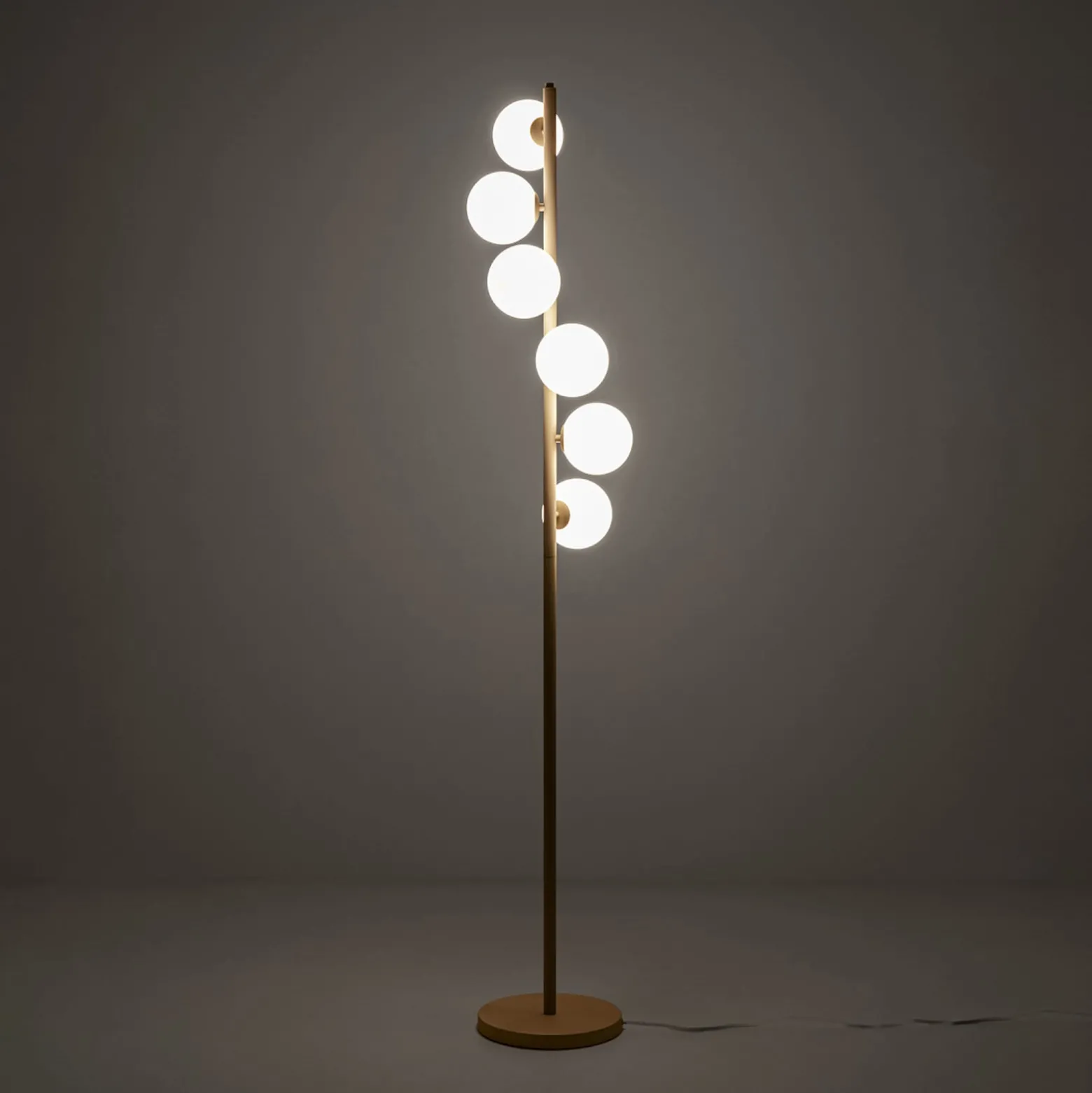 Kare Scala Balls -lattiavalaisin, greige, lasi, 160 cm, G9