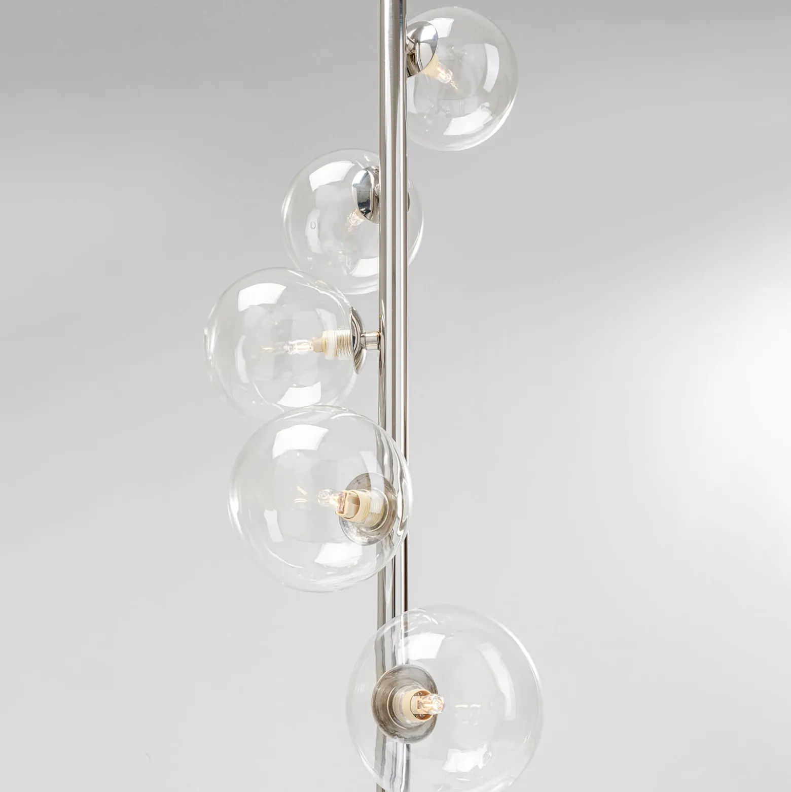KARE Scala Balls lattiavalaisin, kuusivalo, hopea