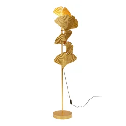 Kare Yuva-lattiavalaisin, kullanvärinen, metalli, 160 cm, E27