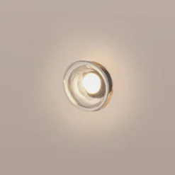 Karman Agua -LED-seinävalaisin, IP44, kirkas lasi