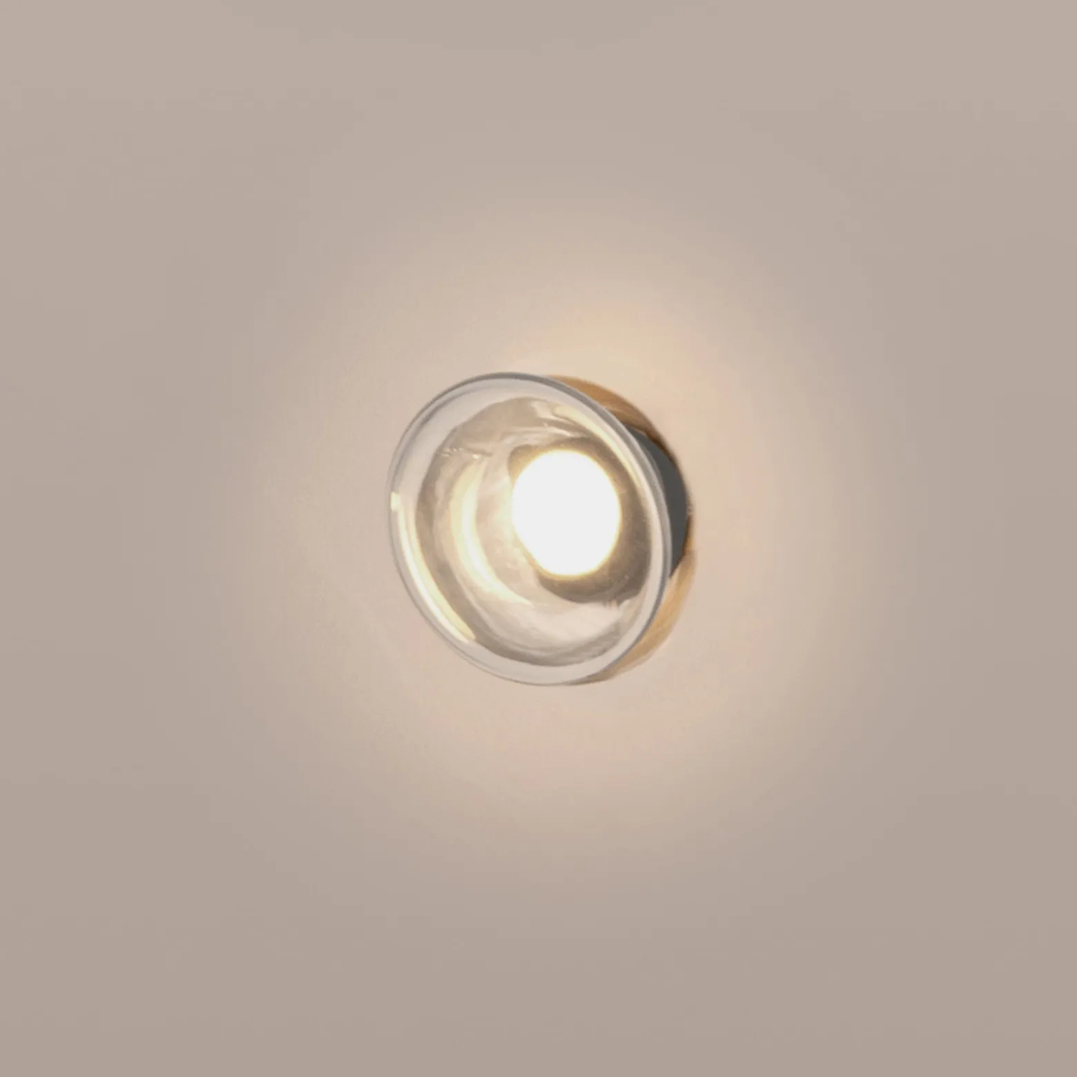 Karman Agua -LED-seinävalaisin, IP44, kirkas lasi