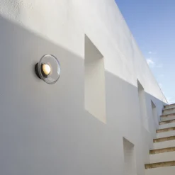Karman Agua -LED-seinävalaisin, IP44, kirkas lasi