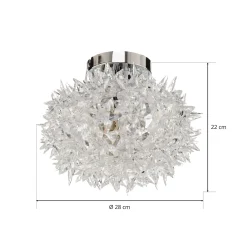 Kartell Bloom CW2 -LED-kattovalaisin, 28 cm