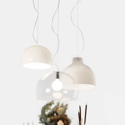Kartell FL/Y - LED-riippuvalaisin, kiiltävä valkoinen